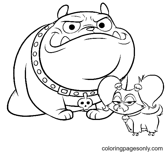 Puppy Dog Pals Rufus and Cupcake Coloring Page