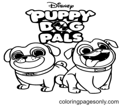 Páginas para colorir de amigos cachorrinhos