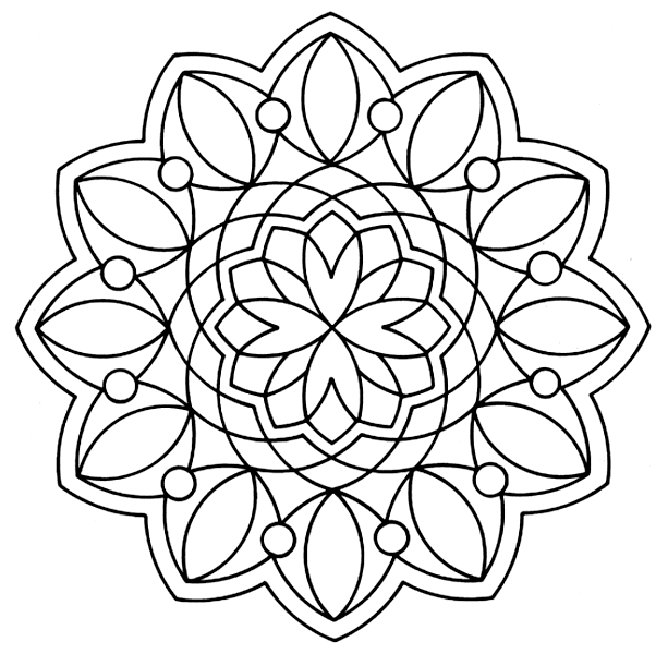 Rangoli for Diwali Coloring Pages