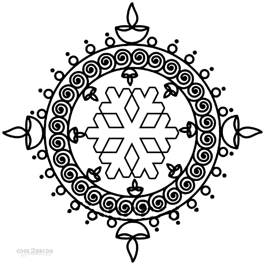 Rangoli to Print Coloring Pages
