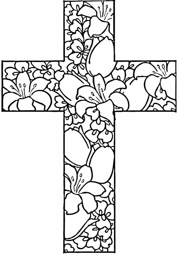 coloring pages religious crosses