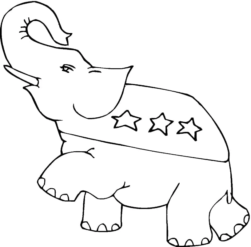Elefante republicano del día de las elecciones