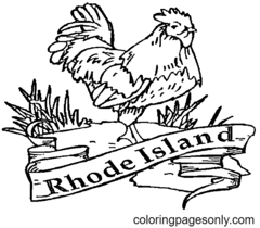 Páginas para colorir de Rhode Island