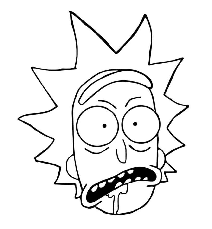 Rick Face Coloring Page