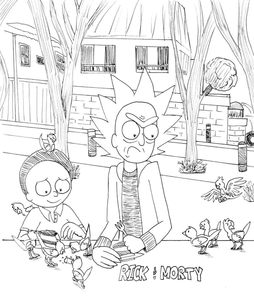 Rick en Morty afdrukbaar van Rick en Morty