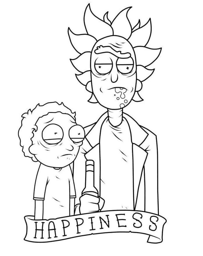 Rick And Morty Coloring Page Free Printable Coloring Pages