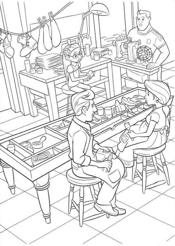 Rivera Shoe Factory Coloring Pages