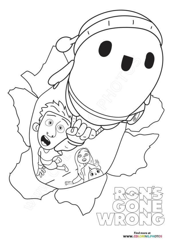 Ron’s Gone Wrong Flying Coloring Pages
