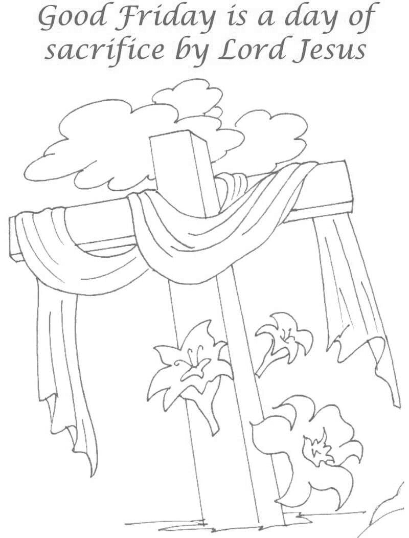 Sacrifice Good Friday Coloring Pages