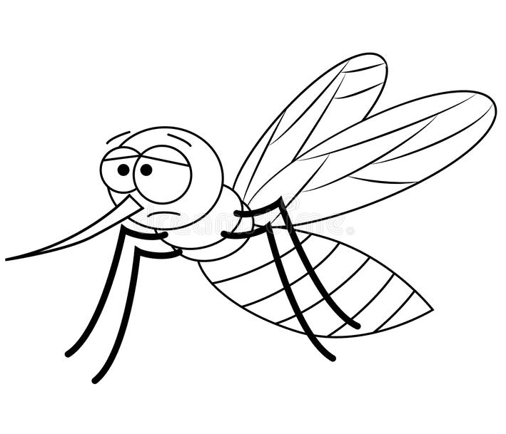 Sad Mosquito Coloring Page