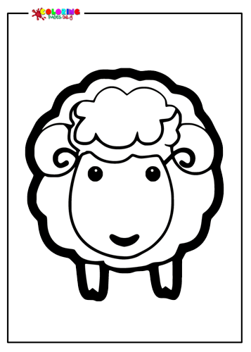 Sheep and Husky coloring pages: discovering more cute animals around ...