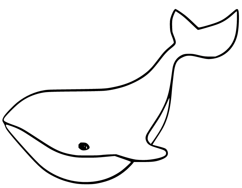 Einfacher Cartoon-Wal von Whale