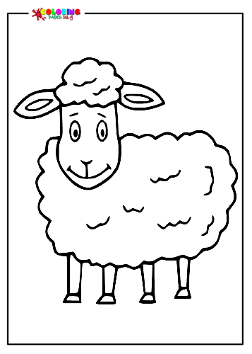 Sheep and Husky coloring pages: discovering more cute animals around ...