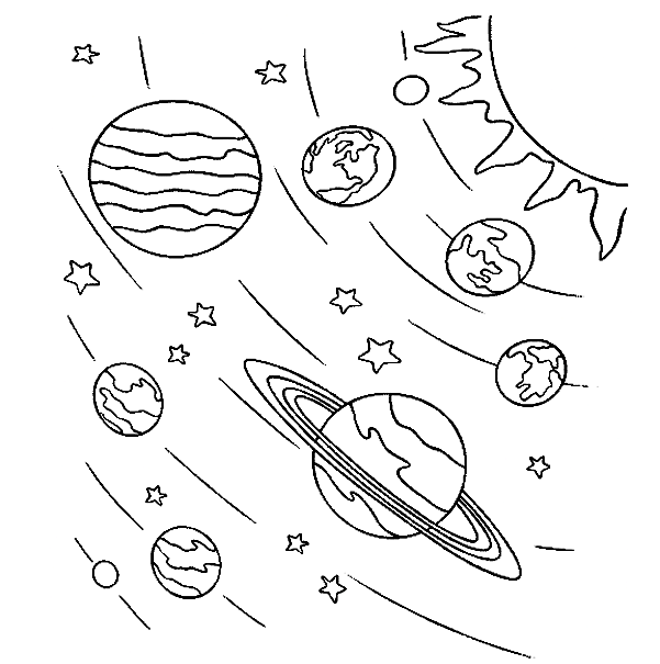 Solar System Free Coloring Pages
