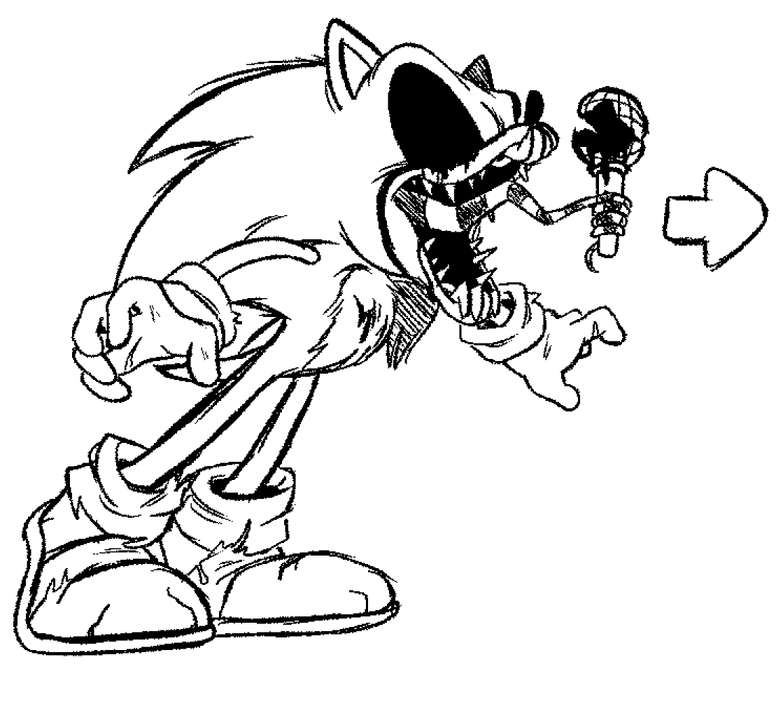Printable Sonic Exe Coloring Pages
