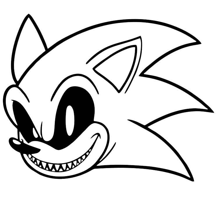 Sonic Exe Head Página Para Colorear