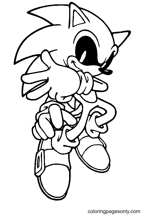 Sonic Exe Printable Free Coloring Pages