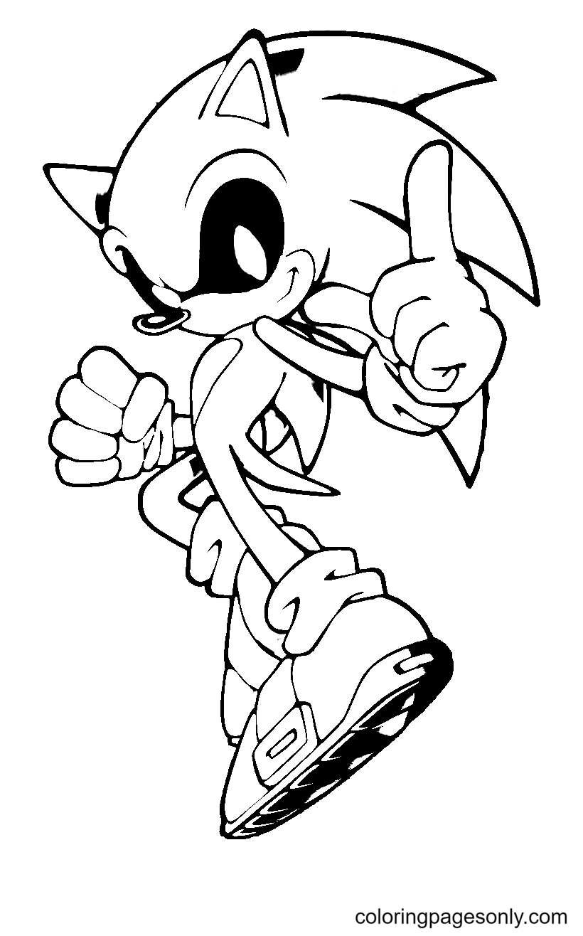 Desenhos e Imagens Sonic EXE para Colorir e Imprimir Grátis para