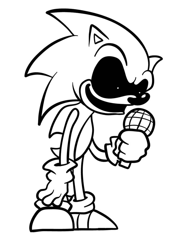 Sonic Exe Coloring Page