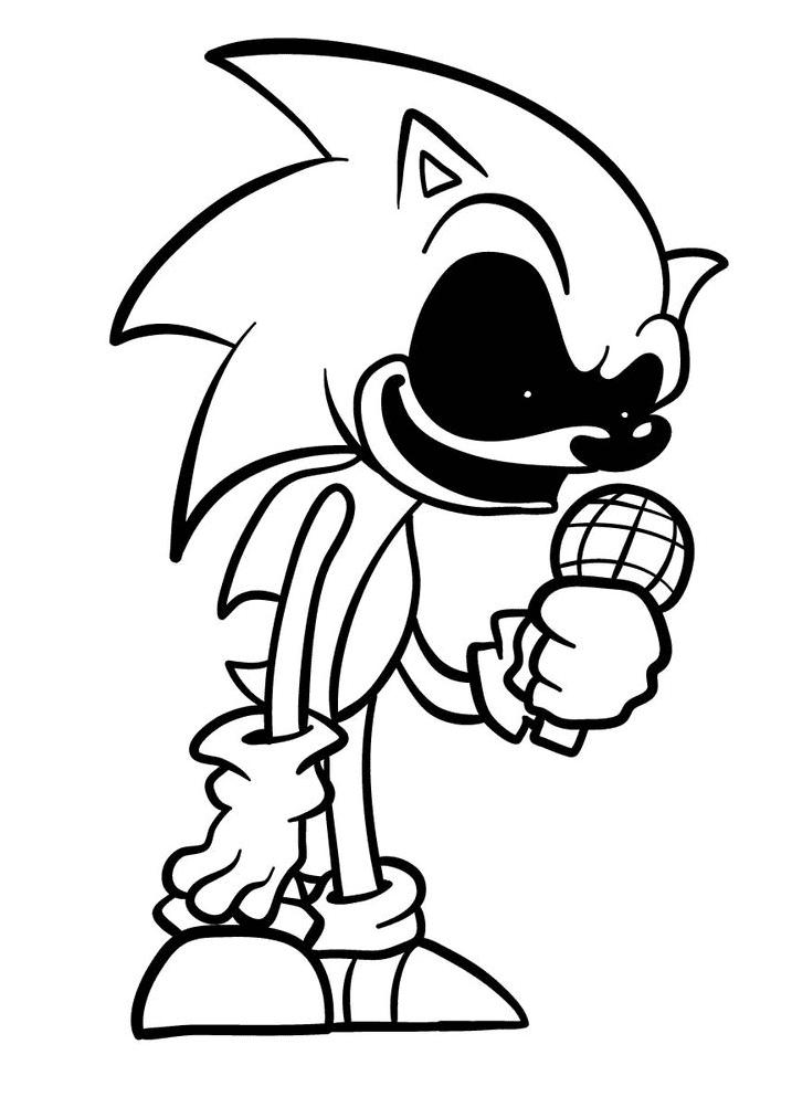 Sonic Exe Coloring Page - Free Printable Coloring Pages