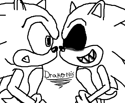 Sonic vs Sonic Exe para colorir