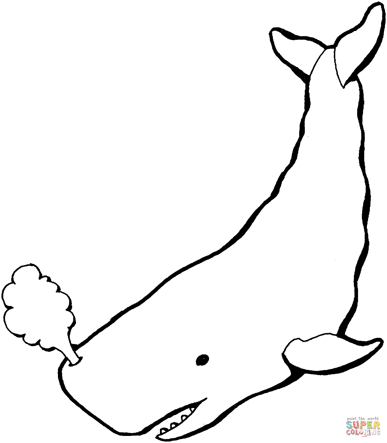 Sperm Whale Coloring Page