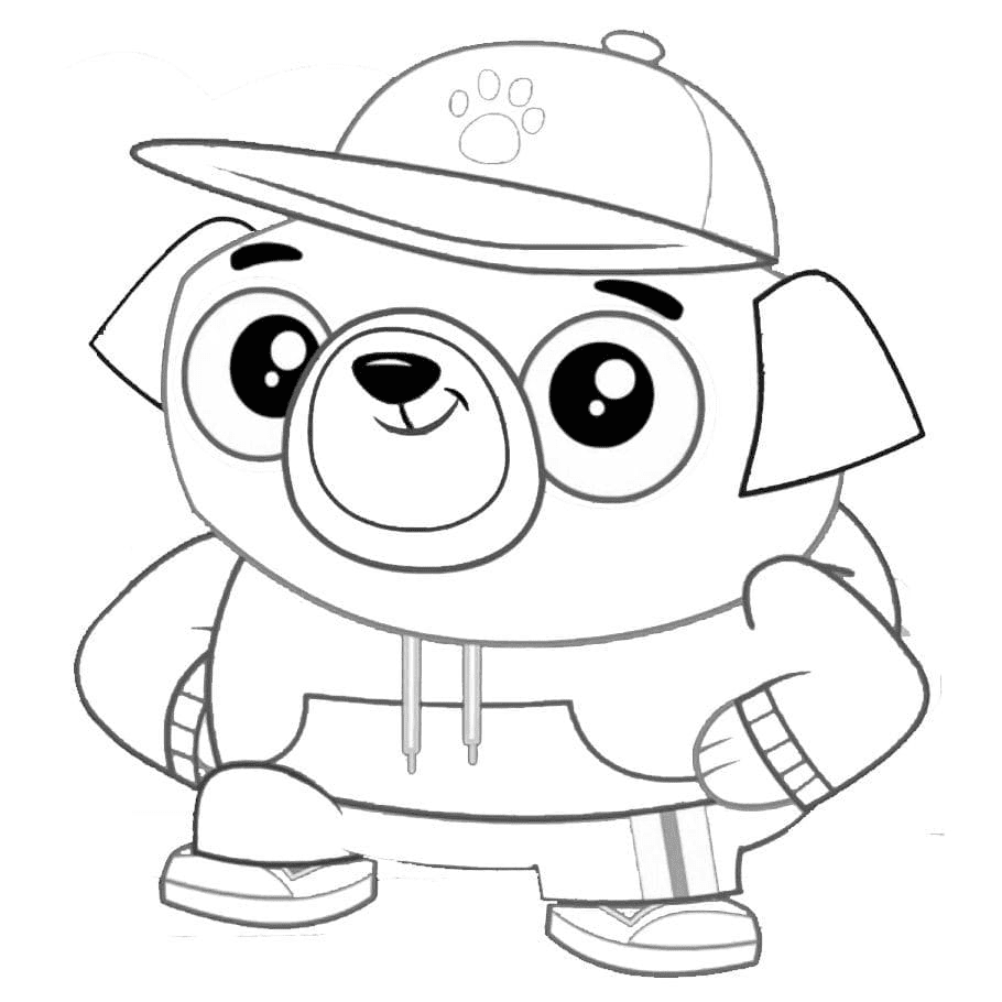 Spud Pug Coloring Pages