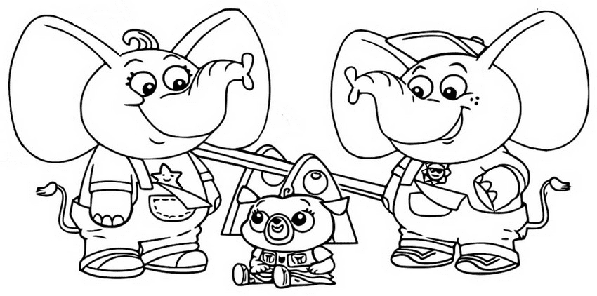 Stomp and Stamp Fant Coloring Page