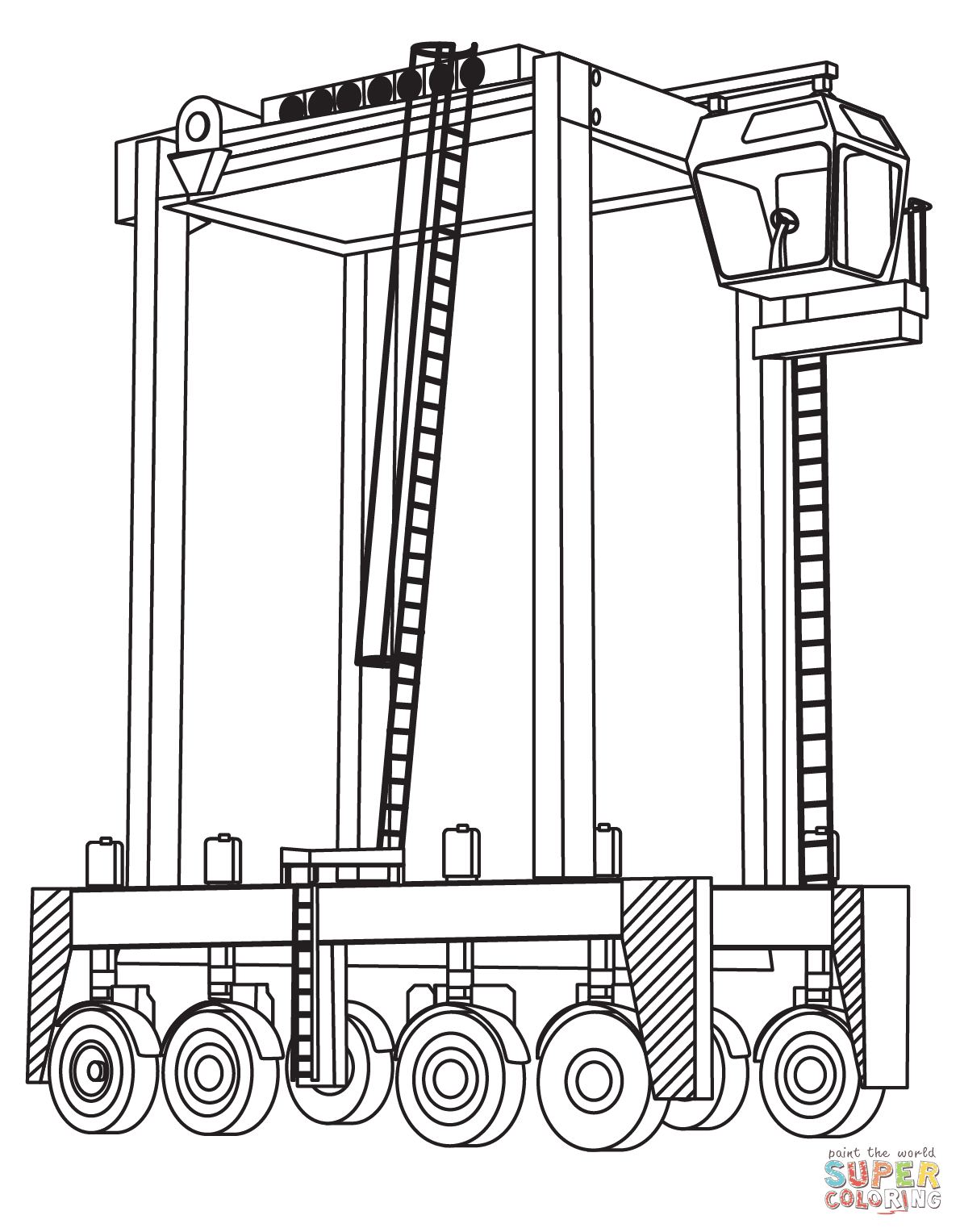 Straddle Carrier Coloring Page