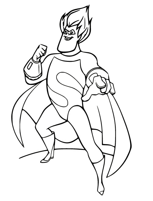 Syndrome from Incredibles Coloring Pages