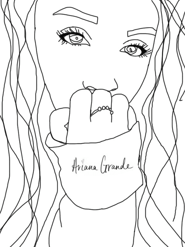 Talented Ariana Grande Coloring Page
