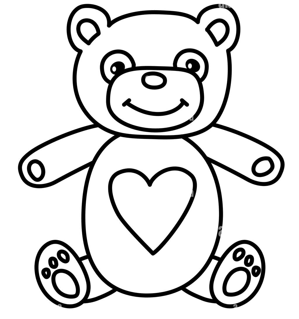 Teddy Bear Free Printable Coloring Page