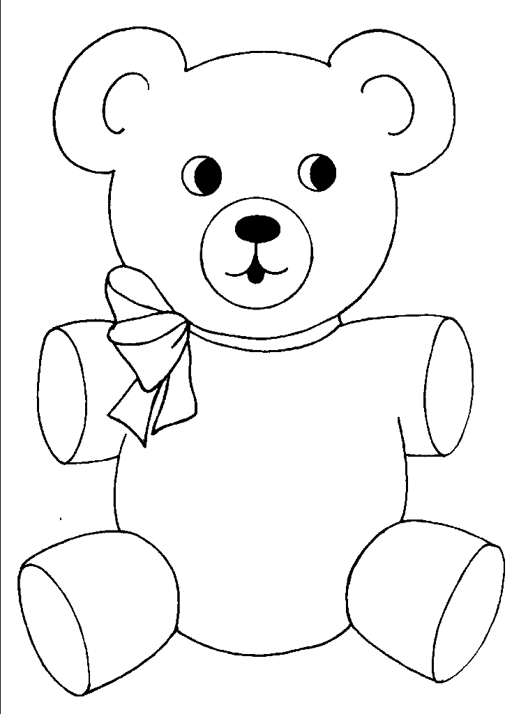 Teddy Bear Free Coloring Page