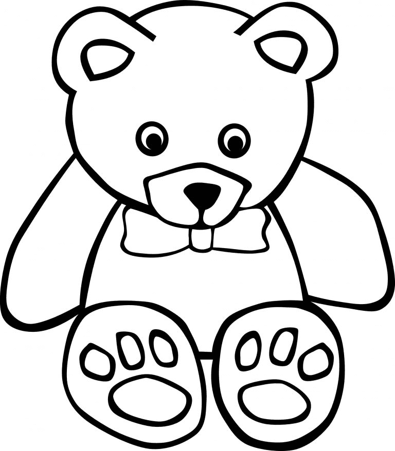 Раскраска Медвежонок Тедди