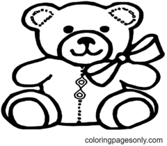 Раскраски Медвежонок Тедди