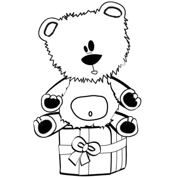 Osito de peluche en la caja de Teddy Bear