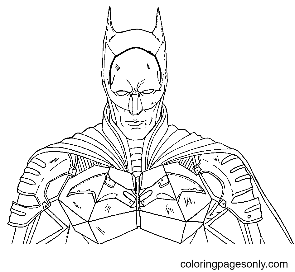 Pagina da colorare di Batman 2022