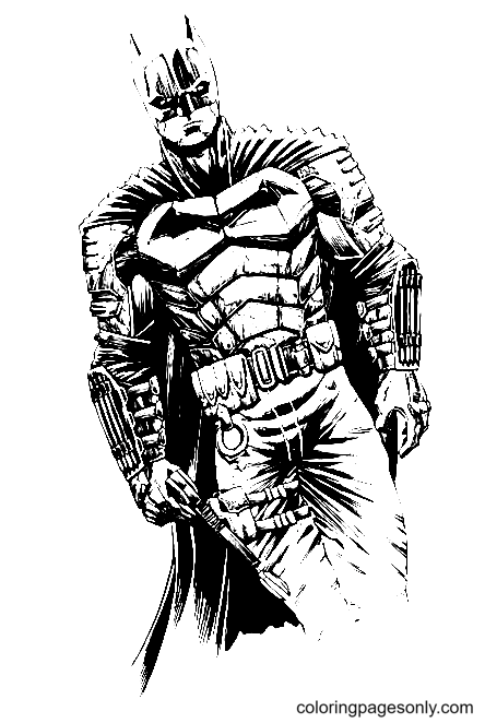 La pagina da colorare gratuita di Batman