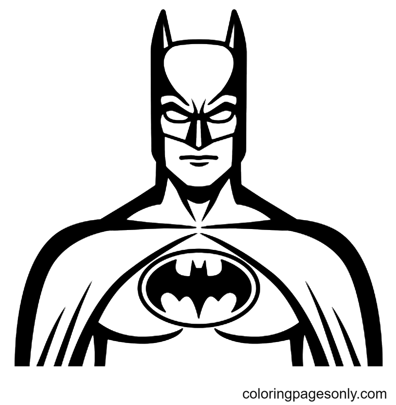 Раскраска Бэтмен для печати