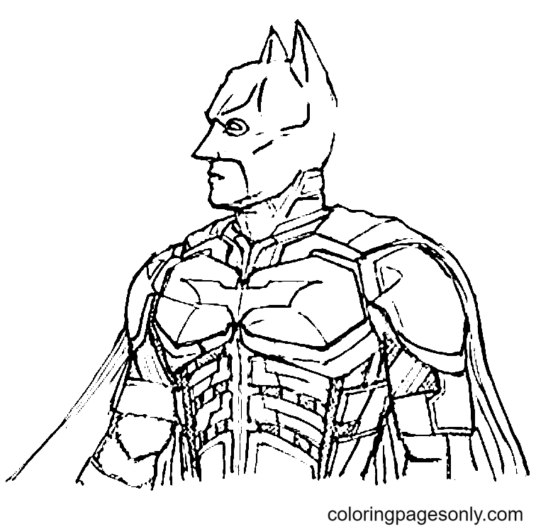Раскраска Бэтмен для печати