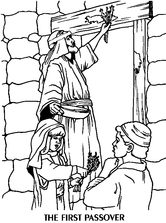 The First Passover Coloring Page
