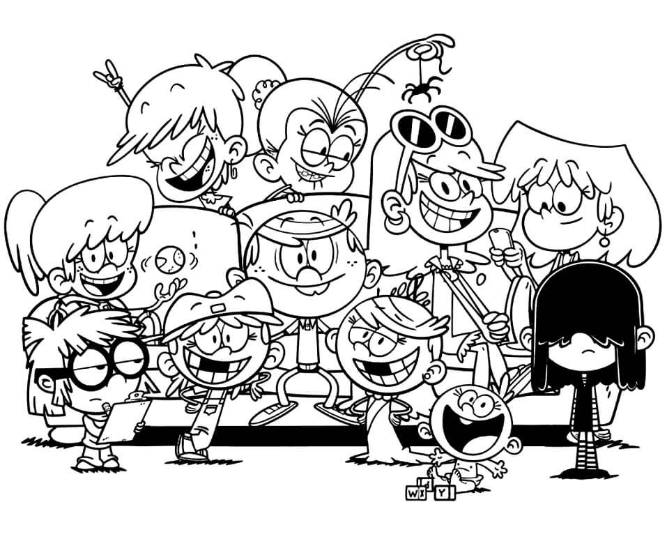 The Loud House's Characters Coloring Page