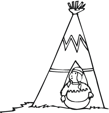 The Owner Of Wigwam Coloring Page