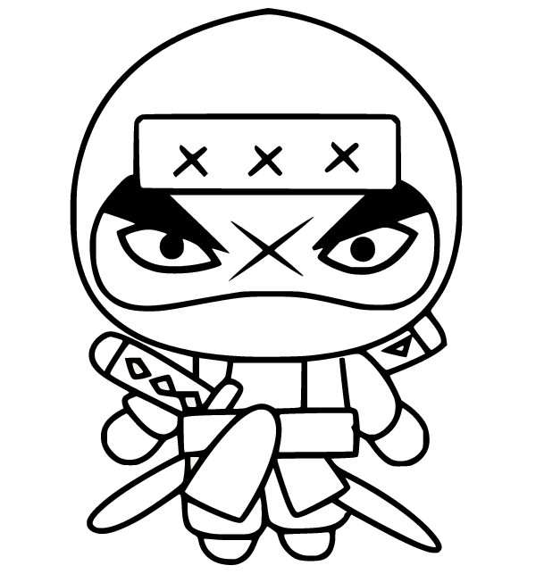 Tobe from Pucca Coloring Page