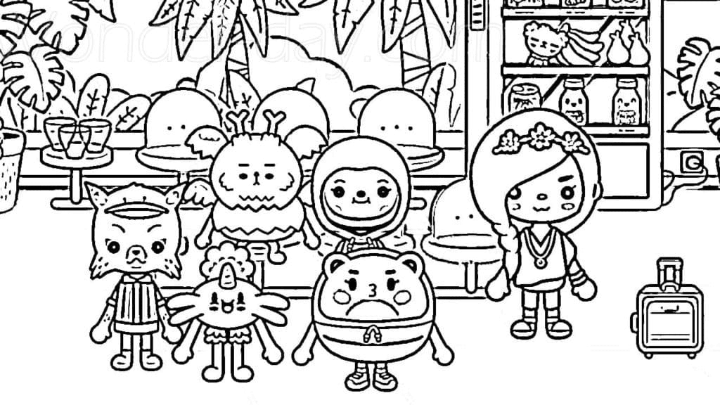 Toca Boca Coloring Pages Printable for Free Download