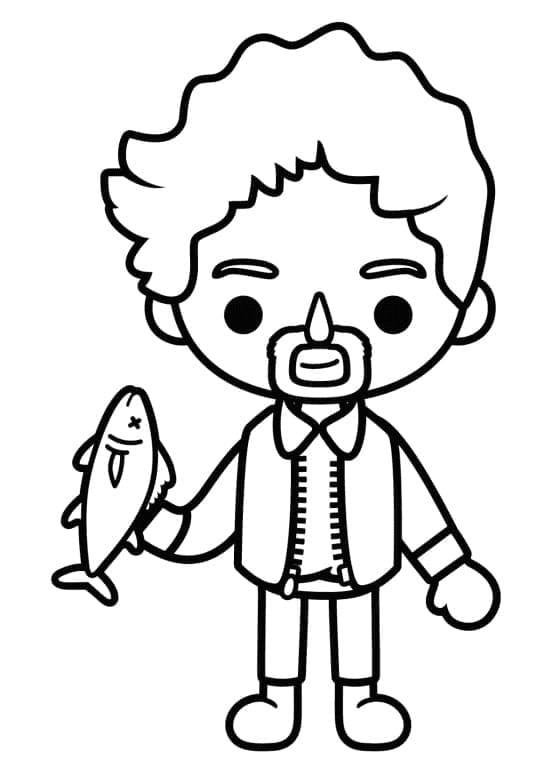 Toca Life Guy Coloring Pages