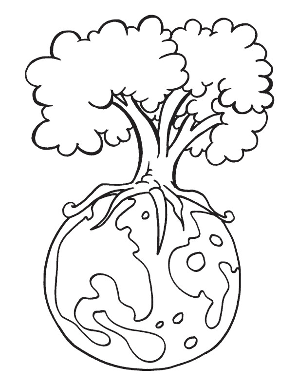 Tree Earth Day Coloring Pages