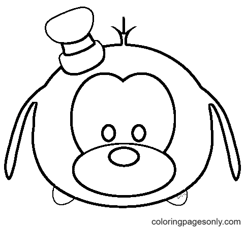 Tsum Tsum Goofy Coloring Pages