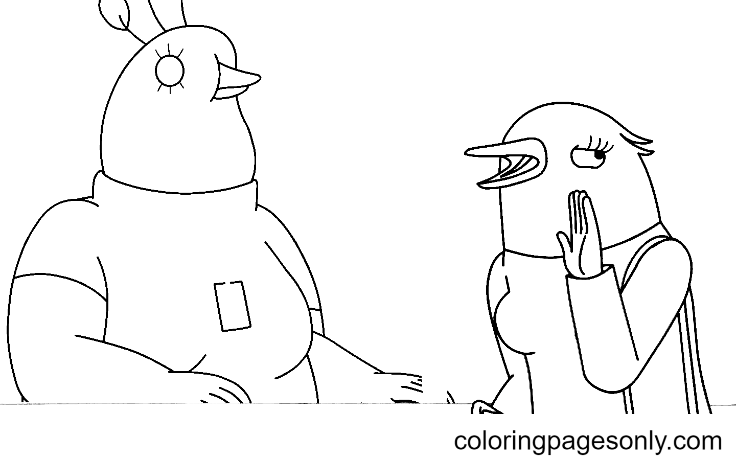 Tuca & Bertie Vibe Check Coloring Page