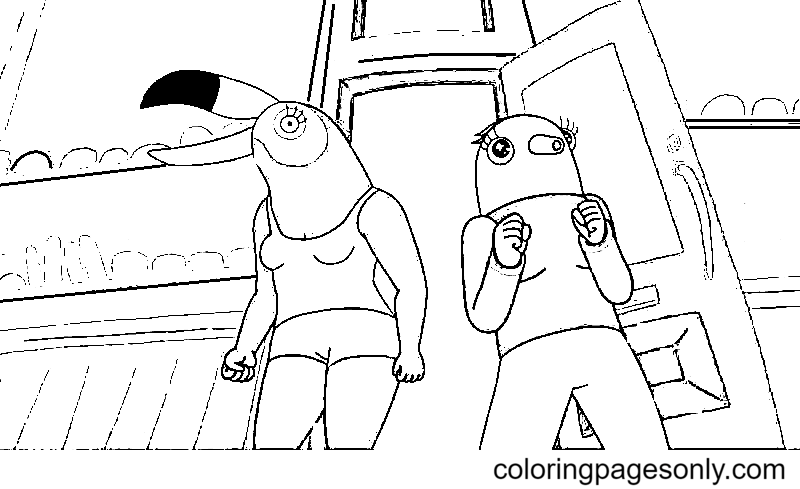 Tuca & Bertie Coloring Pages